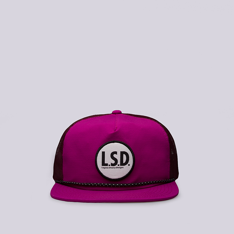  розовая кепка Stussy Nylon LSD Trucker Cap 131702-pink - цена, описание, фото 1